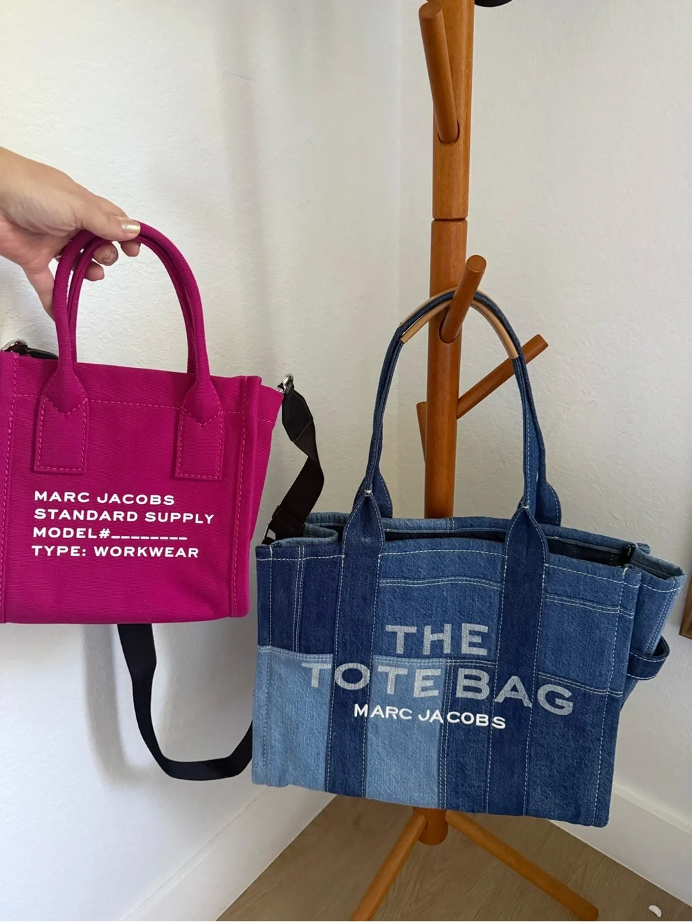 Marc Jacobs Patchwork Denim Tote Bag in Blue - Picture 9 of 10